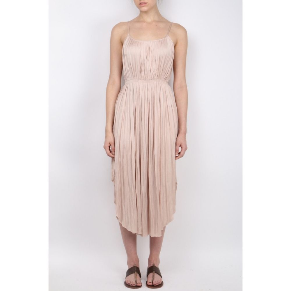 Ulla Johnson Luella Midi Satin Dress in Rose